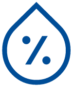 Icon: Water drop percentage