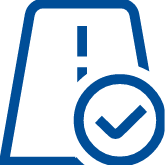 Icon: road checkmark