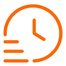 icon_on time-orange Orange Icon: time clock